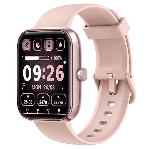 KALINCO 1.83' Smartwatch Mujer, Reloj Inteligente Mujer Hombre con Alexa,Recibir y Contestar Llamadas, Podómetro, Sueño, Estrés, SpO2, 100+ Modos Deportivo Pulsera Actividad para iOS Android