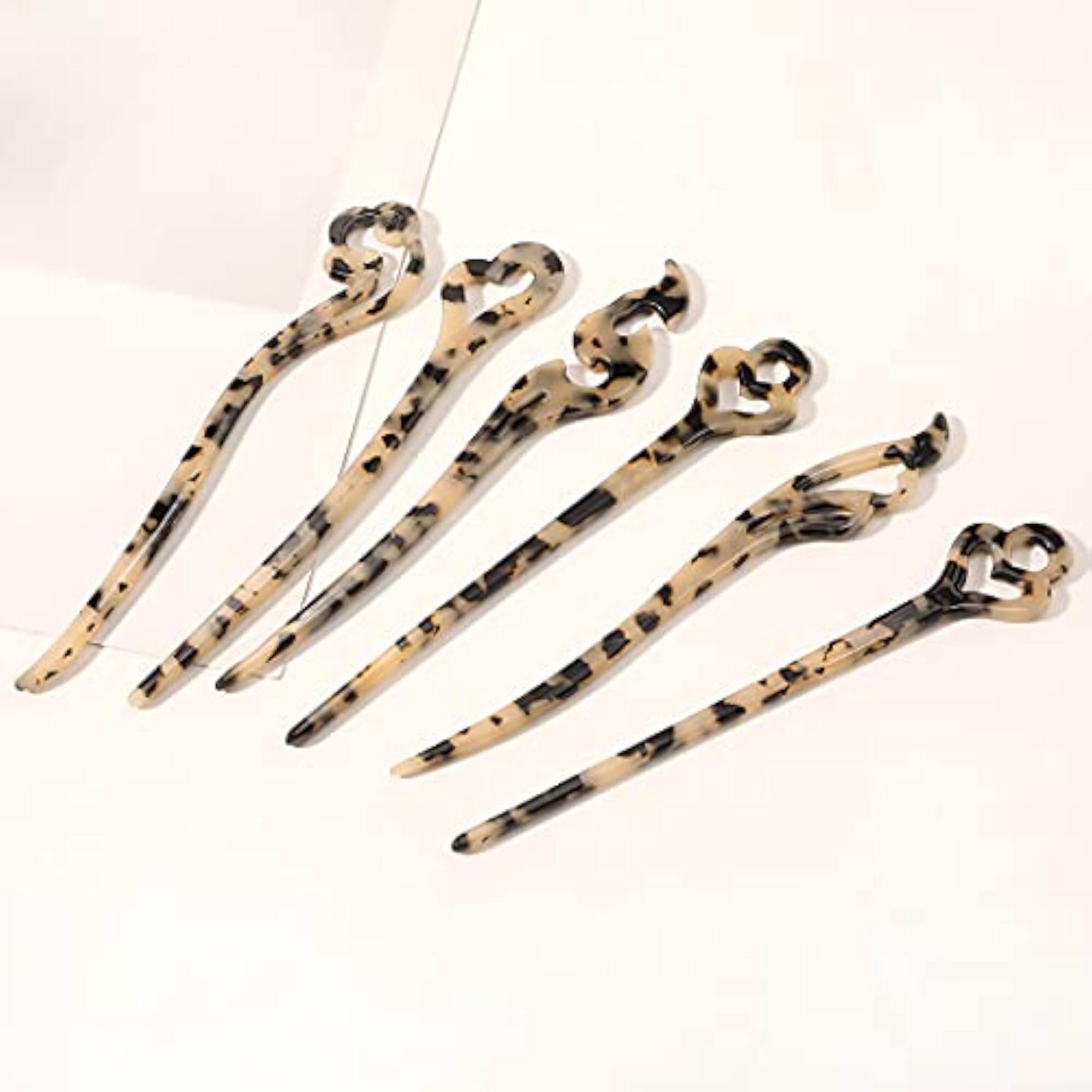 6PCS Acetate Vintage Hair Stick for Updos