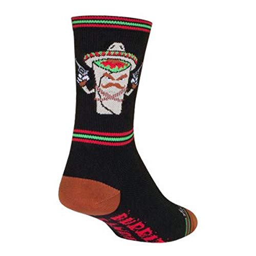 SockGuy Crew 6in Bandito Cycling/Running Socks (Bandito - L/XL)