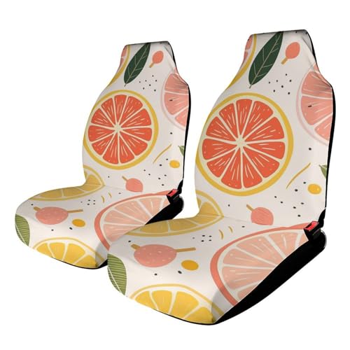 Housse de siège de voiture universelle et amovible au motif de fruits vitaminés