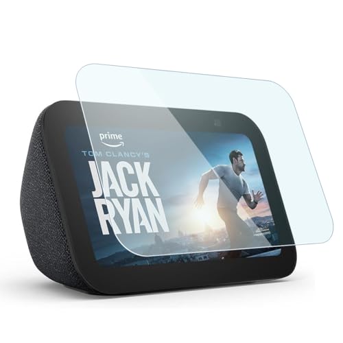 KARYLAX Protector de pantalla de vidrio flexible, dureza 9H, antiarañazos, película protectora compatible con Echo Show 5-3ª generación (5,5 pulgadas)