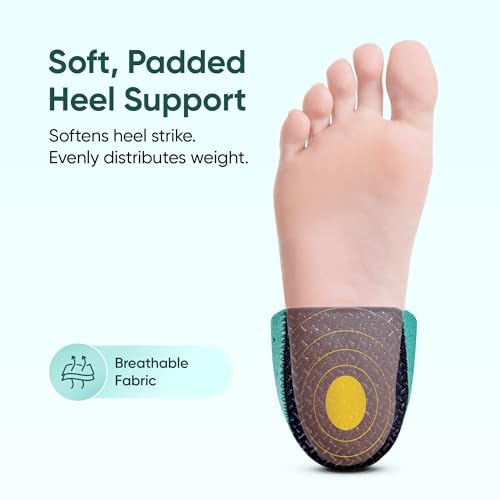 Image of Frido Orthotics Heel Protector for Heel Pain Relief | Gel Heel Pad with Velcro Strap | Anti-Slip Heel Cup Cushion for Men & Women | Plantar Fasciitis, Heel Spurs, Shoe Bite Support | Green | Size - L
