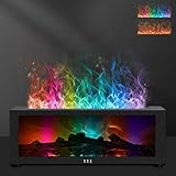 Fireplace Diffuser Humidifier,Fireplace Aromatherapy Essential Oil Diffuser, Ultrasonic Colorful Cool Mini Flame Fire Aroma Humidifier with Timer for Home,Bedroom,Office,Yoga