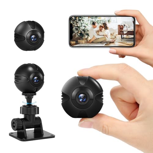 Osenvic Mini Security Camera - Indoor&Outdoor with Night Vision, HD1080P Remote Security Camera, Spotlight, Ideal for Home Security, Home Security Camera with Built-in Battery for Pets Monitoring