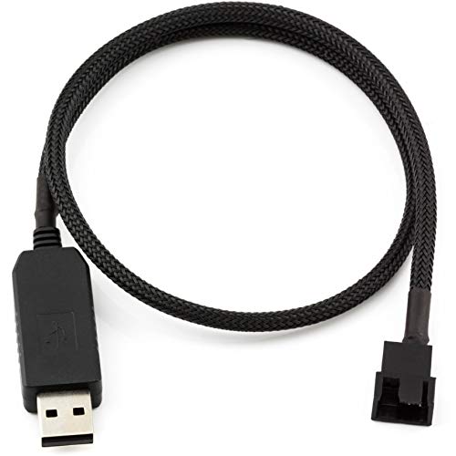 CRJ Full Speed 12V Voltage Step-Up USB to 3-Pin and 4-Pin PC Fan