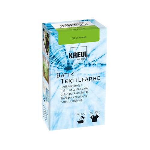 KREUL 98531 - Peinture Textile Batik Fresh Green, 70 g, Poudre de Couleur pour Le Batik et la Teinture de Textiles