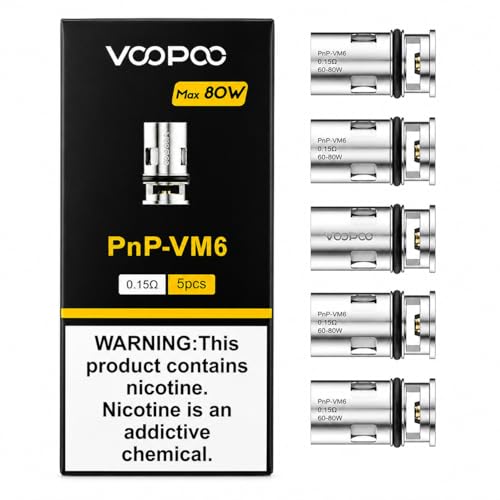 VOOPOO PnP VM6 Coils 0.15ohm Mesh [Pack of 5]