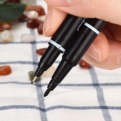 Tattoo Marker Pen, 3PCS Waterproof Skin Marking Pencil - Fine Point Double Head for Body Art, Easy Color/ 5.39 Inch(Black) — view 3