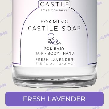 Foaming Baby Castile Soap | 3-In-1 Uses: Hair, Body, Hand | Nourishing Coconut Oil Formula | Formulated For Newborns, Sensitive & Delicate Skin | Hydrating Foam | 11.5 oz | Fresh Lavender - Image 6