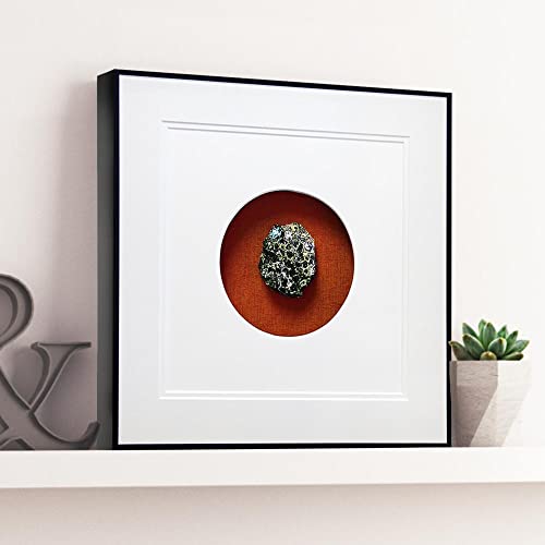 Ornement naturel en pierre de minerai - 30,5 x 30,5 cm - Cadeau personnalisé - Pour femme - Restaurant - Chambre à coucher - Bureau - Décoration créative - Rouge Cover