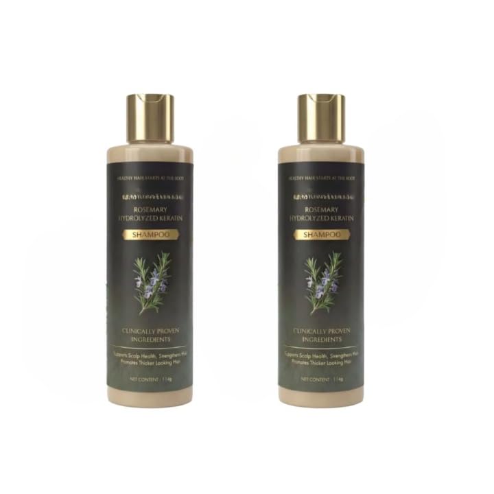 Organic Rosemary Hair Growth Shampoo | Natural Thickening & Strengthening Shampoo with Hydrolyzed Keratin and Rosemary Extract | Nourishes Scalp, Supports Fuller Looking Hair & Reduces Breakage (Pack of 2)-picture-17