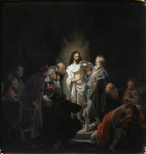 Tableaux Peinture sur Toile l'Incrédulité de saint Thomas Rembrandt 60x90