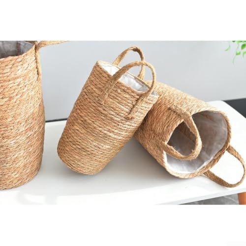Maceta rústica de fibra vegetal para decoración de oficina y salón 8