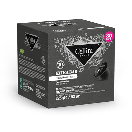 Caffè Cellini Espresso Extra Bar Cápsulas compatibles Nescafè Dolce Gusto* - 90pcs | Café Fuerte y Fuerte