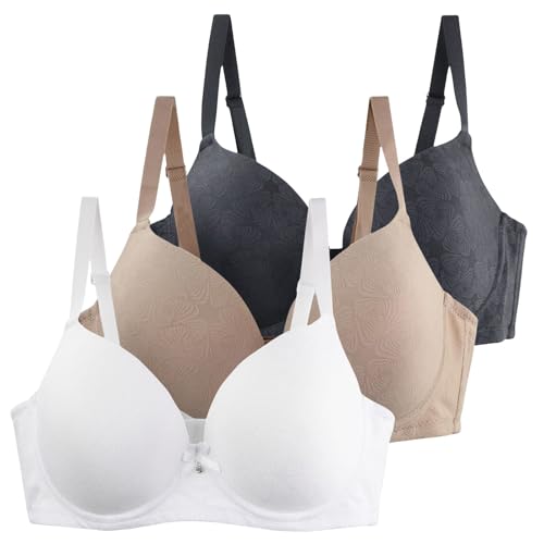 Lot de 3 soutiens-gorge femme sans armature classiques et invisibles du bonnet S au XXL