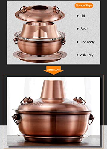 Olla caliente tradicional de cobre 36 cm miniatura 5