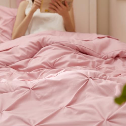 Image of Bedsure Twin XL Comforter Set Pink - Dorm Room Essentials for Girls, Extra Long Twin XL Bedding Set with Sheets, All Season Down Alternative Comforter with Sheets, Pillowcase & Sham