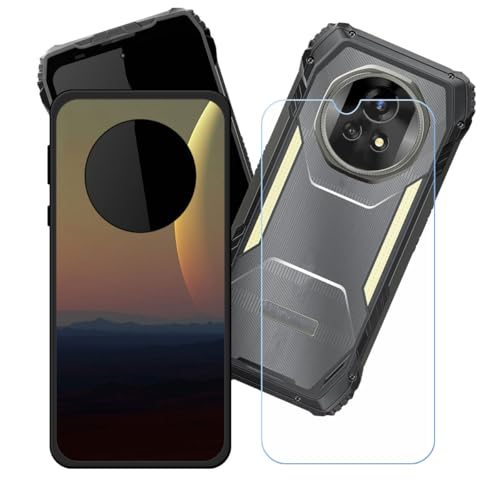 LCEHTOGYE �K�p Blackview Xplore 2 Satellite +�����K���X�X�N���[���v���e�N�^�[�p�P�[�X�A�K�p Blackview Xplore 2 Satellite (6,73")�ƌ݊����̂���u���b�N�\�t�gTPU�V���R���Q���P�[