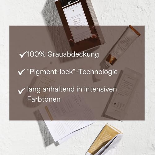 Foto von KORRES Argan Oil Colorant – ammoniakfreie Haarfarbe Schokobraun hell 5.7 – 100% Grauhaarabdeckung & vegan für ein langanhaltendes Farbergebnis
