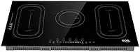 Cooktop de Indução Cinco Bocas EOS 90cm Freezone Preto 9500W ECI05EPF 220V