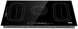 Cooktop de Indução Cinco Bocas EOS 90cm Freezone Preto 9500W ECI05EPF 220V