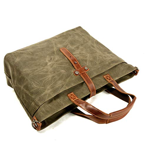 Image of Tote Bag For Women Large Leather Canvas Work Shoulder Bag And Foldable Travel Purse Satchel Bags With Strap