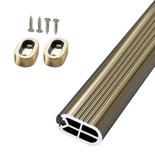 Barre ovale en aluminium champagne pour sublimer votre dressing