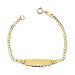 Iyé Biyé Jewels Esclava bebé Oro Amarillo 18k niña niño 12cm eslabón 3x1 Chapa matizada 21 mm. GRABACIÓN INCLUIDA.