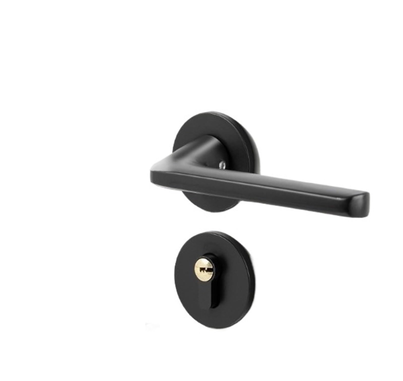 Serrure de porte de salle de bain en aluminium noir Big Head Yahei