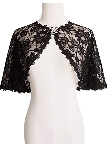 MisShow Women's Lace Appliques Shawls Wedding Bridal Cape Shoulder Covers Bolero2