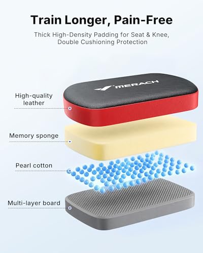 Image of MERACH Full Body Stretch Machine Back Stretcher, 350LBS Weight Capacity | Posture Correction, Flexibility Training, Extra Wide Seat, Padded Cushion, Exercise Guide Chart, Stable Steel Frame, Home Gym