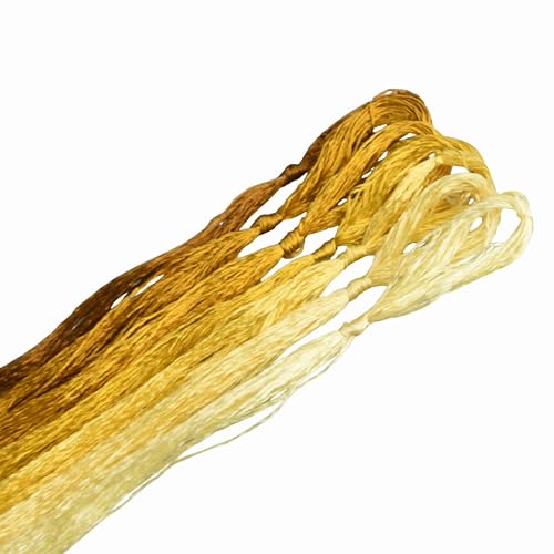 MINGGUXIUYI filo da ricamo in pura seta di gelso – fili di seta naturale per punto croce, cucito a mano, creazioni fai-da-te, tessitura artistica e gioielli artigianali (51)