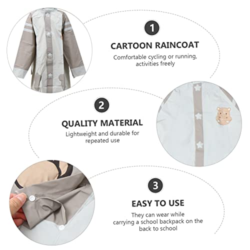 KESYOO Convenient Boys and Girls Rain Poncho Raincoat Brim for School Hiking Camping Lightweight Emergency Rainwear for Boys and Girls4