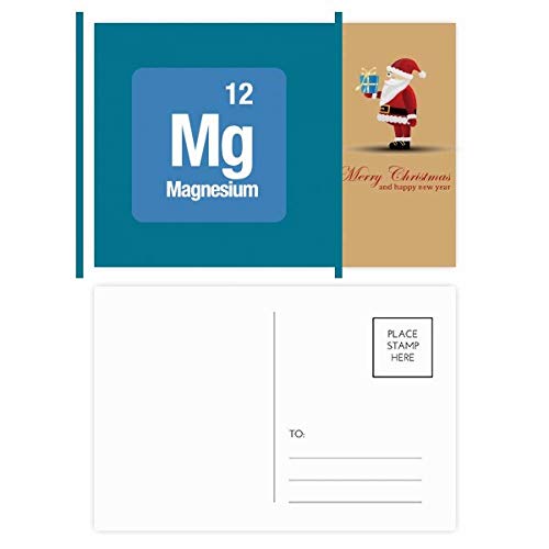 Cartes postales en magnésium avec élément chimique du Père Noël lot de 20 pièces