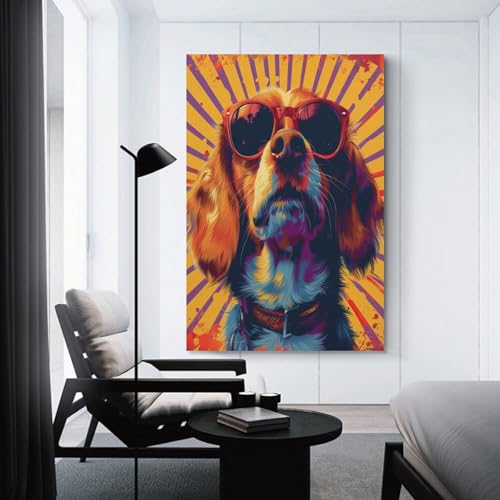 Pinturas murales de perro KKLOSDXERT en lienzo premium de 50x75 cm 3