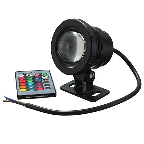 Waterproof 10W RGB LED Light Garden Fountain Pool Pond Spotlight Super Bright Underwater Light Lamp with Remote Control