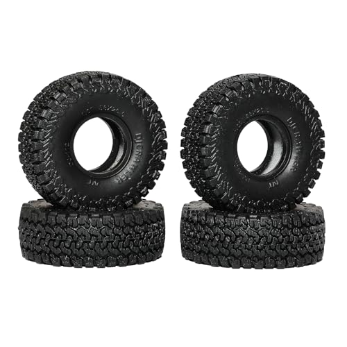 DJCRAWLER 1.0 Inch Sticky Soft Tires for TRX-4M 1/18 1/24 SCX24 Wheels Upgrades, High Viscosity RC Crawler MT Rubber Tyre