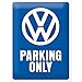 Produktbild Nostalgic-Art Retro Blechschild Volkswagen  VW Parking Only  Auto Geschenk-Idee, aus Metall, Vintage-Design zur Dekoration, 30 x 40 cm
