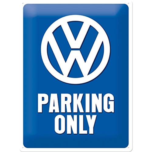 Nostalgic-Art Volkswagen - VW Parking Only - Car gift ideaRetro Tin SignMetal PlaqueVintage design for wall decoration30 x 40 cm