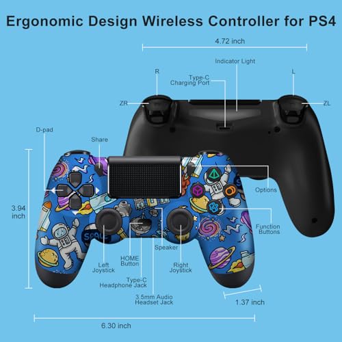 Adhjie Ps4 Controller, Wireless Controller For Ps4/Ps4 Pro/Ps4 Slim/Pc With 3.5Mm Audio Headset Jack&1000Mah Built-In Battery thumb #6