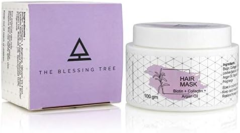 The Blessing Tree Hair Mask with Biotin, Collagen Argan Oil for Dry, Damaged and Frizzy Hair. 100 gm