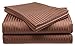 King Size Coffee 300 Thread Count 100% Cotton Sateen Dobby Stripe Sheet Set