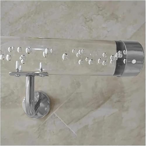 Rampe murale en acrylique transparent avec support d'escalier réglable - 2