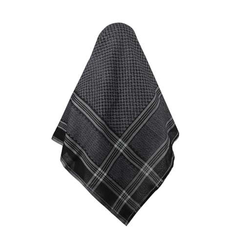Image of PURFUN Men's Large Arab Shemagh Headscarf Muslim Headcover Shawl Keffiyeh Arabic Scarf