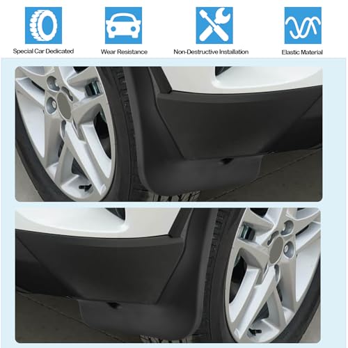Image of Ruiya 2016-2022 CHR Mud Flaps Splash Guards for Toyota CHR Accessories No Drilling /Tape Mudflaps Wheel Liner Fenders Compatible with 2016 2017 2018 2019 2020 2021 2022 Toyota CHR Accessories