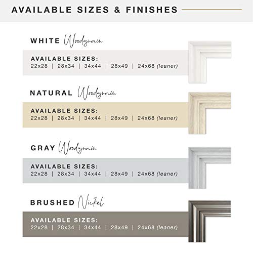 Mcs Ezra Wall Mirror, White Woodgrain, 22.66 X 28.66 In #TOP4