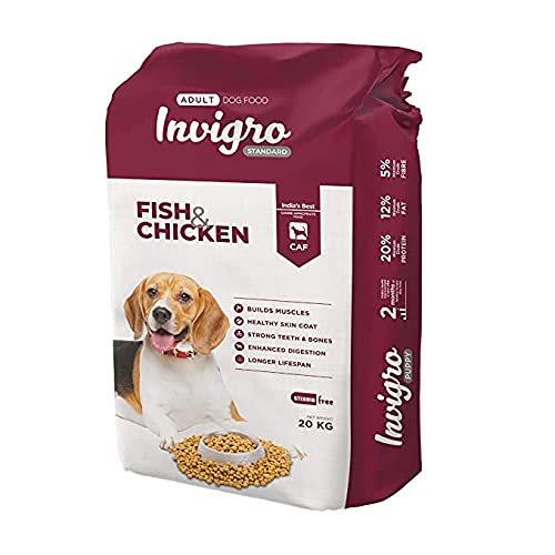 INVIGRO - Fish & Milk Adult (Standard) Dry Dog Food, High Protein Variant - (20 KG) (B097LQ2GGF) Amazon Price History, Amazon Price Tracker