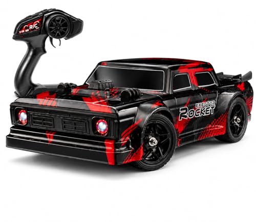 Image of Remote Control Sports Car & Off-Road SUV Toy for Kids, High Speed RC Racing with Wireless Remote, Realistic Lights & Premium Design Gift for Boys Girls (1:18-Rocket Drift car)