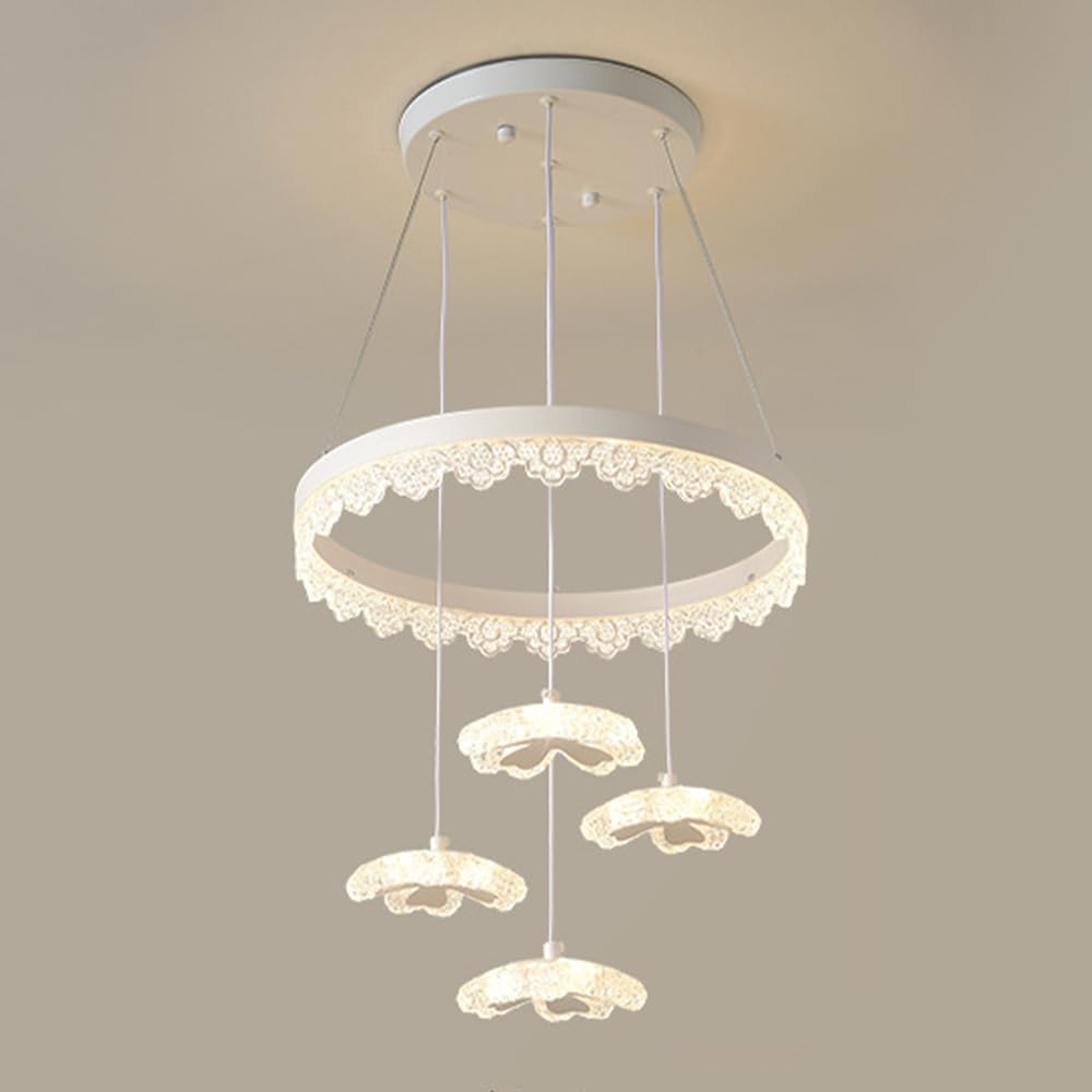 Suspension LED en acrylique blanc avec 3 modes de couleurs réglables - 8