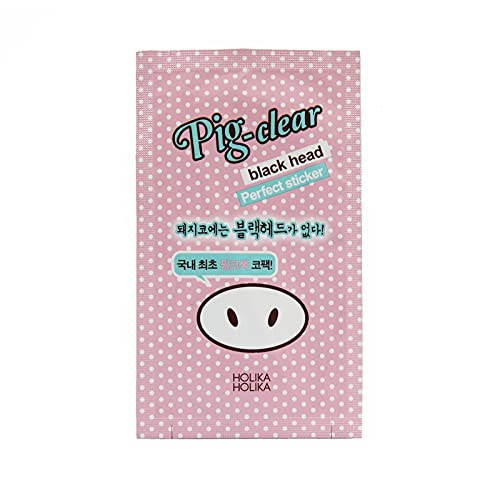HOLIKA HOLIKA. Pig-Nose Clear Black Head. Parches Limpiaporos. Translúcido. 20 Uds. Arcilla Rosa. Elimina Puntos Negros. Células Muertas. Da Suavidad. Nariz Impecable Cover